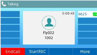 Iniciando a gravação de chamada na tela do telefone
