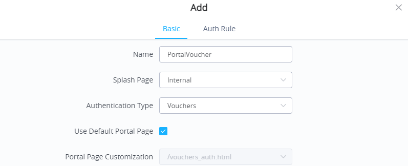 Exemplo de configuração de Portal Cativo com autenticação por Voucher