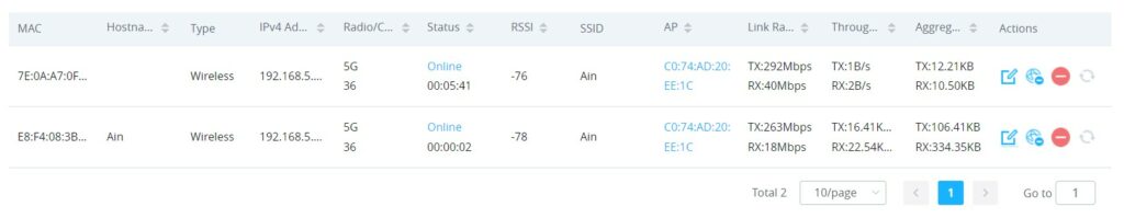 Opção de banir/desbanir cliente
