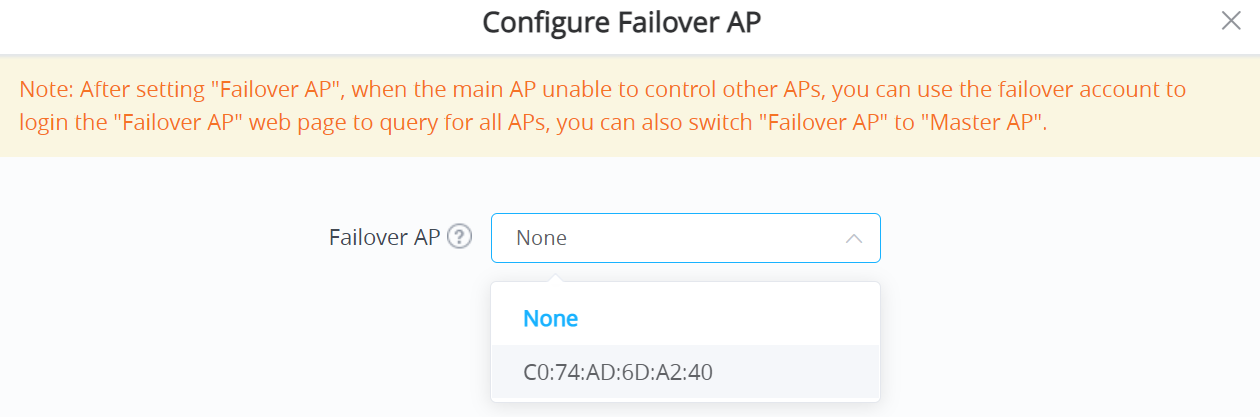 Configuração de AP Failover