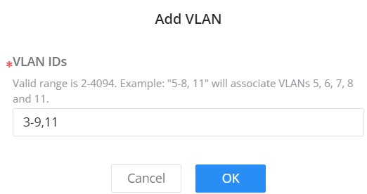 Adicionar uma VLAN