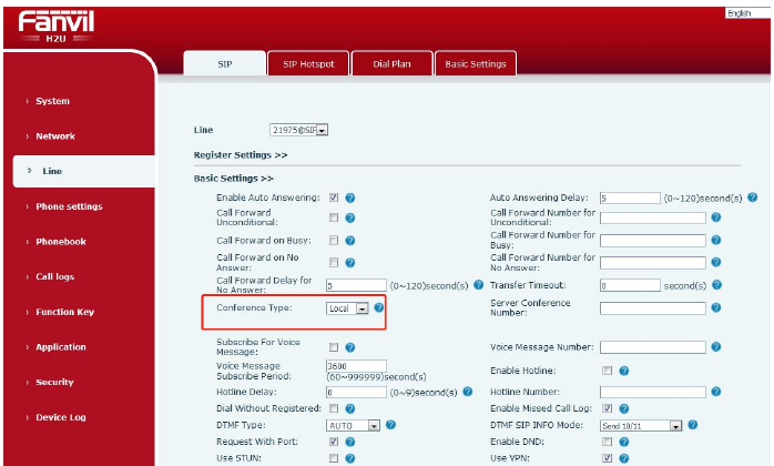 Configuração de conferência local na interface web