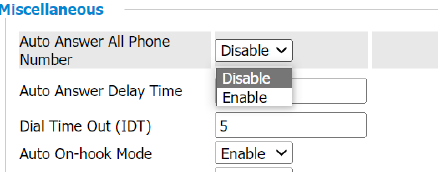 Configuração de atendimento automático na interface web