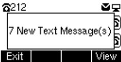 Notificação de nova mensagem de texto no P10G