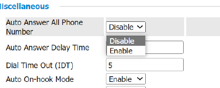 Configuração de atendimento automático na interface web