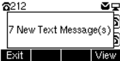 Notificação de nova mensagem de texto no P20P
