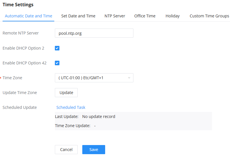 Automatic Date and Time
