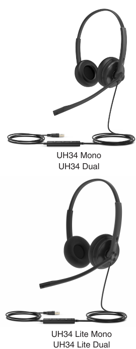 Conexão do headset UH34