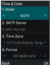 Configurações de Hora e Data no Telefone
