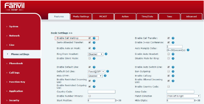 Configuração de Chamada em Espera na Web
