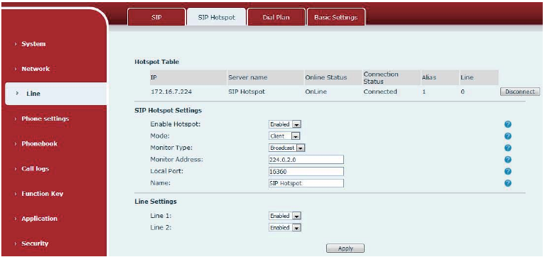 Configuração do Cliente Hotspot SIP