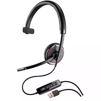 Headset Plantronics Blackwire C510-M USB Monoauricular com Microfone Cancelamento de Ruído