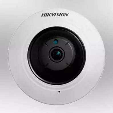 Câmera IP Fisheye Hikvision DS-2CD2942F-I-S 4MP Panorâmica 186° com Áudio, Alarme I/O e IR 8m