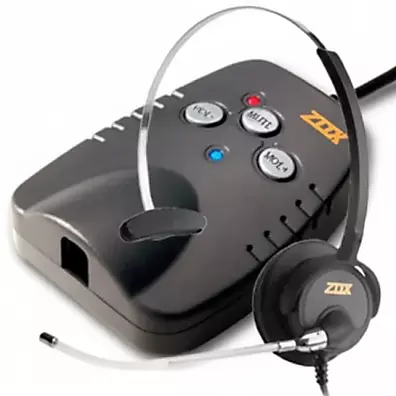 Adaptador Headset USB Zox DS-50 + Headset HZ-50 RJ9 - Kit DH-50T para VoIP e Softphone