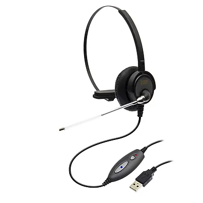 Headset USB Zox DH-60T Profissional com Tubo de Voz Removível, Mute e Controle de Volume