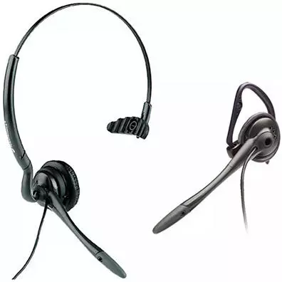 Headset Plantronics DuoSet H141N Conversível RJ9 com Microfone Antirruído