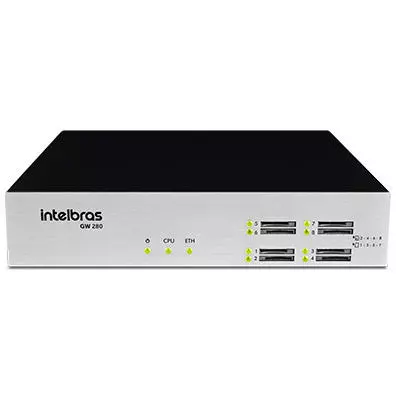 Gateway GSM Intelbras GW 280 – 4 Canais GSM/IP SIP VoIP 2G, Expansível para 8