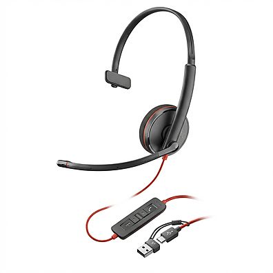 Headset-Plantronics-Blackwire-C3210-USB-C-Monoauricular-frente