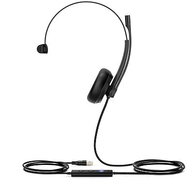 Foto 1 do produto Headset Yealink UH34 Mono Teams – 1 Fone, Couro Sintético