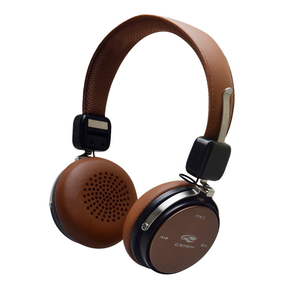 Headset-sem-fio-Marrom-C3-Tech