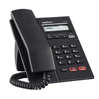 Telefone IP Intelbras TIP 125 - 1 Conta SIP, Viva-Voz HD e PoE