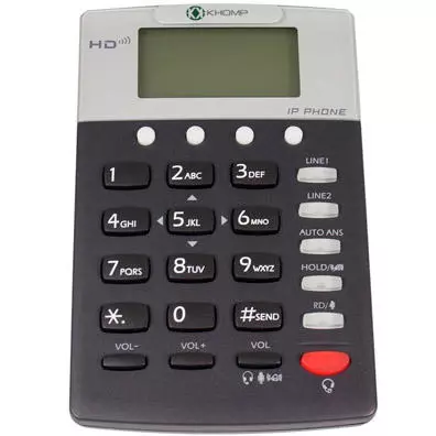 Telefone IP Khomp IPS 40 CC SIP PoE HD USB para Call Center