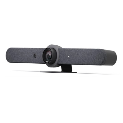 Barra de Vídeo Logitech Rally Bar 4K PTZ All-in-One para Salas de Reunião de Médio Porte