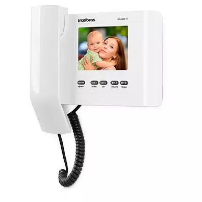 Módulo Interno Videoporteiro Intelbras IV 4000 HS IN — Tela TFT-LCD 4" com 2 Canais de Vídeo e Função Siga-me