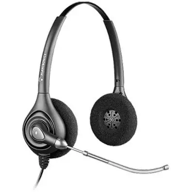 Headset Plantronics HW261 SupraPlus Binaural com Fio e Microfone com Cancelamento de Ruído