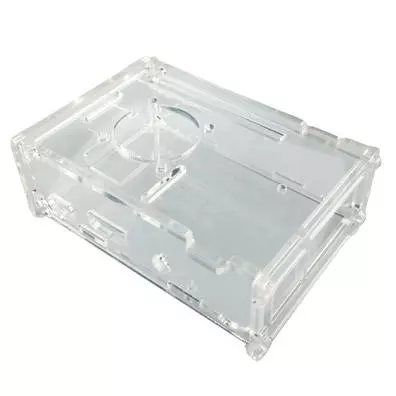 Case Acrílico Transparente para Raspberry Pi 4 Model B com Dissipador e Cooler