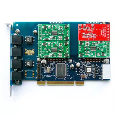 Placa Asterisk TDM410P PCI 1 FXO + 3 FXS (similar Digium) – 4 Portas Analógicas para Servidor Asterisk