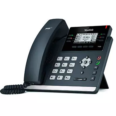 Telefone IP Yealink T42G Gigabit com 3 Contas SIP, PoE e Áudio HD