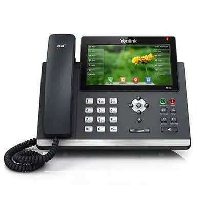 Telefone IP Yealink SIP-T48G Gigabit com Tela Touch 7" e 16 Contas SIP