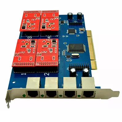 Placa Digium TDM410P 4 FXO - Asterisk, Elastix e PABX IP com 4 Linhas Analógicas
