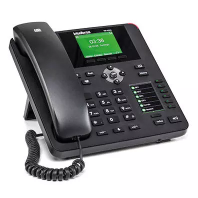 Telefone IP Intelbras TIP 435G - Gigabit, 4 Contas SIP, PoE 802.3af, HD Voice e Display Colorido 2,8"