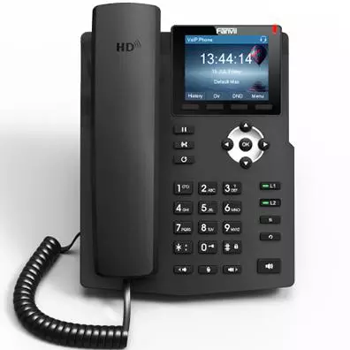 Telefone IP Fanvil X3SG - 4 Linhas SIP, Tela Colorida 2.8", Gigabit Dual Port e PoE