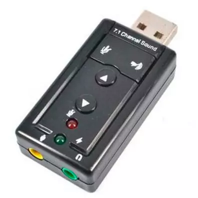 Adaptador Placa de Som USB Spark 7.1 Canais 3D Externa