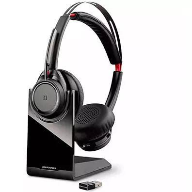 Headset Plantronics Voyager Focus B825-M Bluetooth ANC USB Estéreo – Triplo Microfone com DSP e Cancelamento Ativo de Ruído