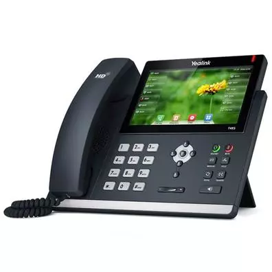 Telefone IP Yealink SIP-T48S - Tela Touch 7", 16 Contas SIP, Gigabit Ethernet e Áudio HD Opus