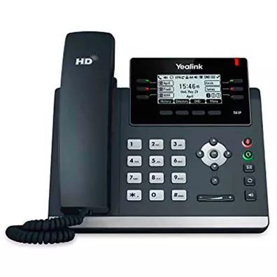 Telefone IP Yealink SIP-T41P – Até 6 Contas SIP, PoE, Display LCD 2,7" com Áudio HD