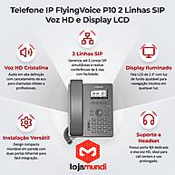 Foto 5 do produto Telefone IP FlyingVoice P10 2 Linhas SIP Voz HD Display LCD