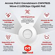 Foto 4 do produto Access Point Grandstream GWN7625 Wave-2 2.03Gbps Gigabit PoE