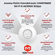 Foto 6 do produto Access Point Grandstream GWN7660E Wi-Fi 6 AX3000 3Gbps