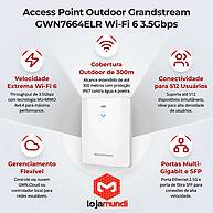 Foto 2 do produto Access Point Grandstream GWN7664ELR Wi-Fi 6 Outdoor IP68 4x4:4 MU-MIMO 4804 Mbps