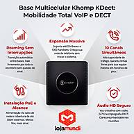 Foto 2 do produto Base Dect IP Khomp KDect Multicelular SIP PoE 10 Canais