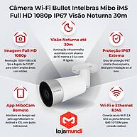 Foto 2 do produto Câmera Wi-Fi Bullet Intelbras Mibo iM5 Full HD 1080p IP67 Visão Noturna 30m