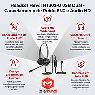 Foto 2 do produto Headset Fanvil HT302-U USB Dual - Cancelamento de Ruído ENC e Áudio HD