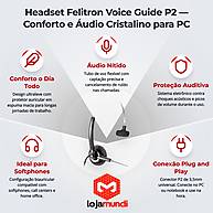 Foto 2 do produto Headset Felitron Voice Guide P2 Tubo de Voz Computador