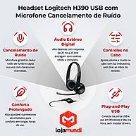 Foto 6 do produto Headset Logitech H390 USB com Microfone com Cancelamento de Ruído