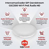 Foto 3 do produto Intercomunicador SIP Grandstream GSC3510 Wi-Fi PoE Áudio HD